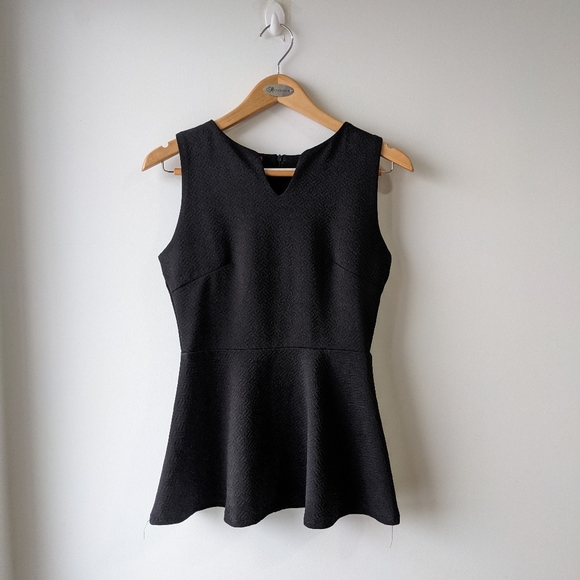 Black Peplum Top - Picture 4 of 4